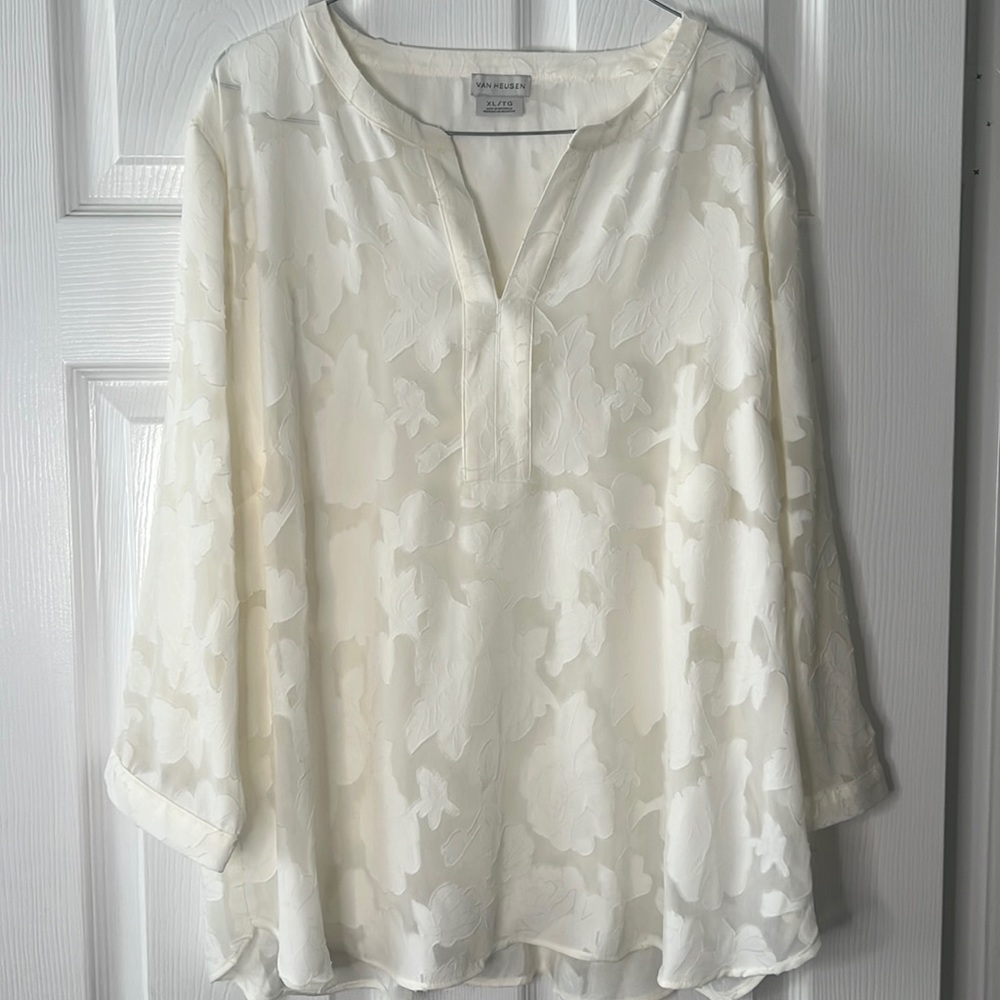 Van Heusen Sheer Floral Top